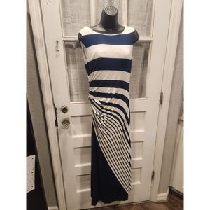 Soft Surroundings Navy and White Striped‎ Dress